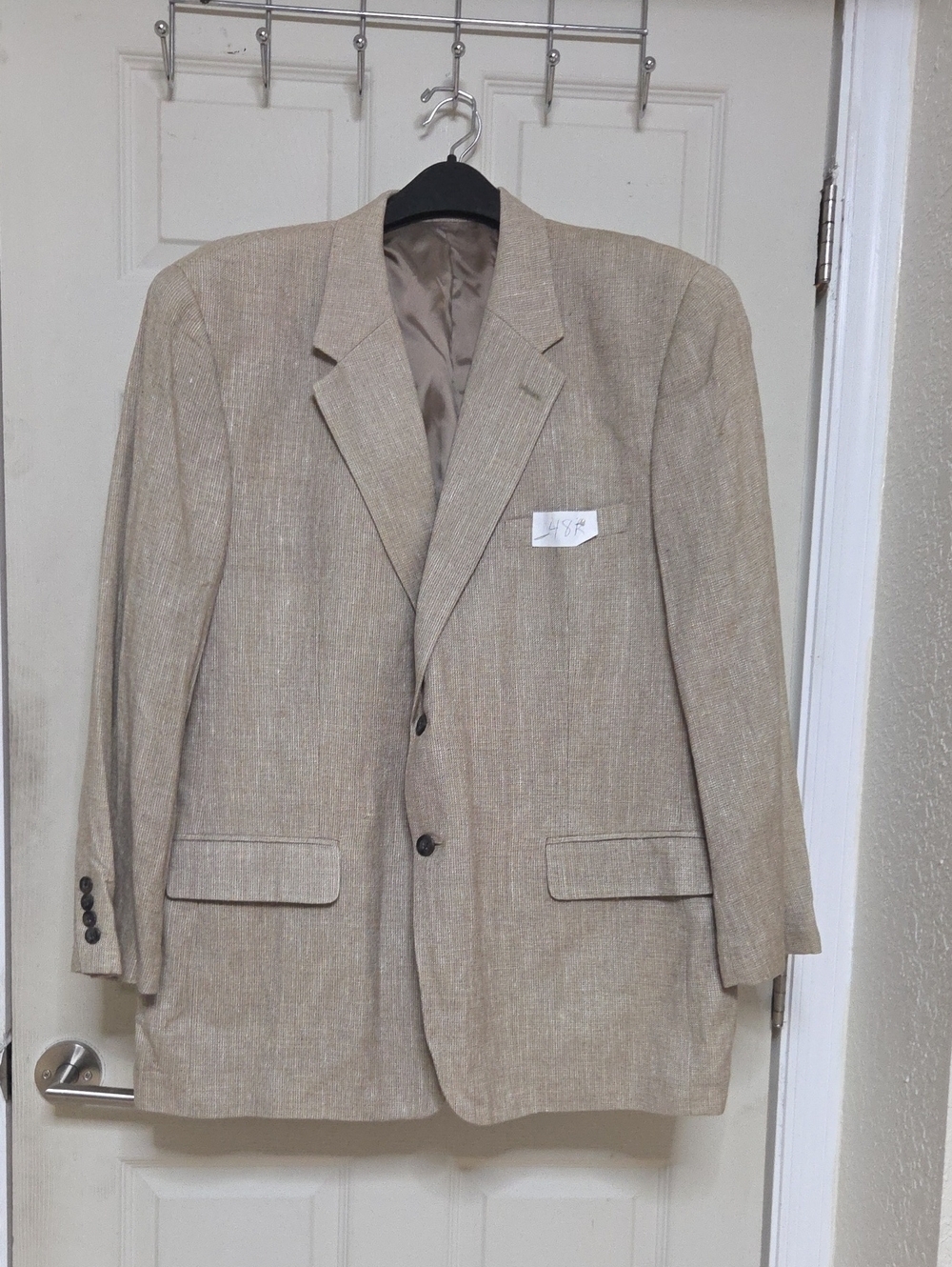 Savile Row Co S/R Men's Beige Linen Blazer Sport Coat Jacket P2p 24